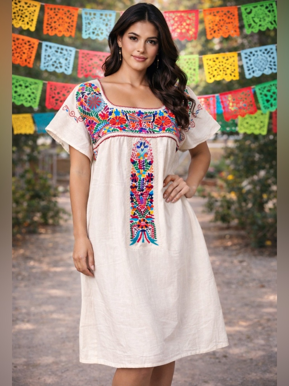 NWT Traditional Mexican embroidered dress
